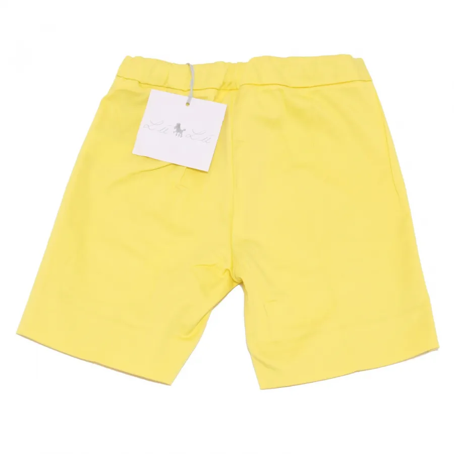 5629AB  bermuda bimba GIRL LULU' yellow cotton shorts kid
