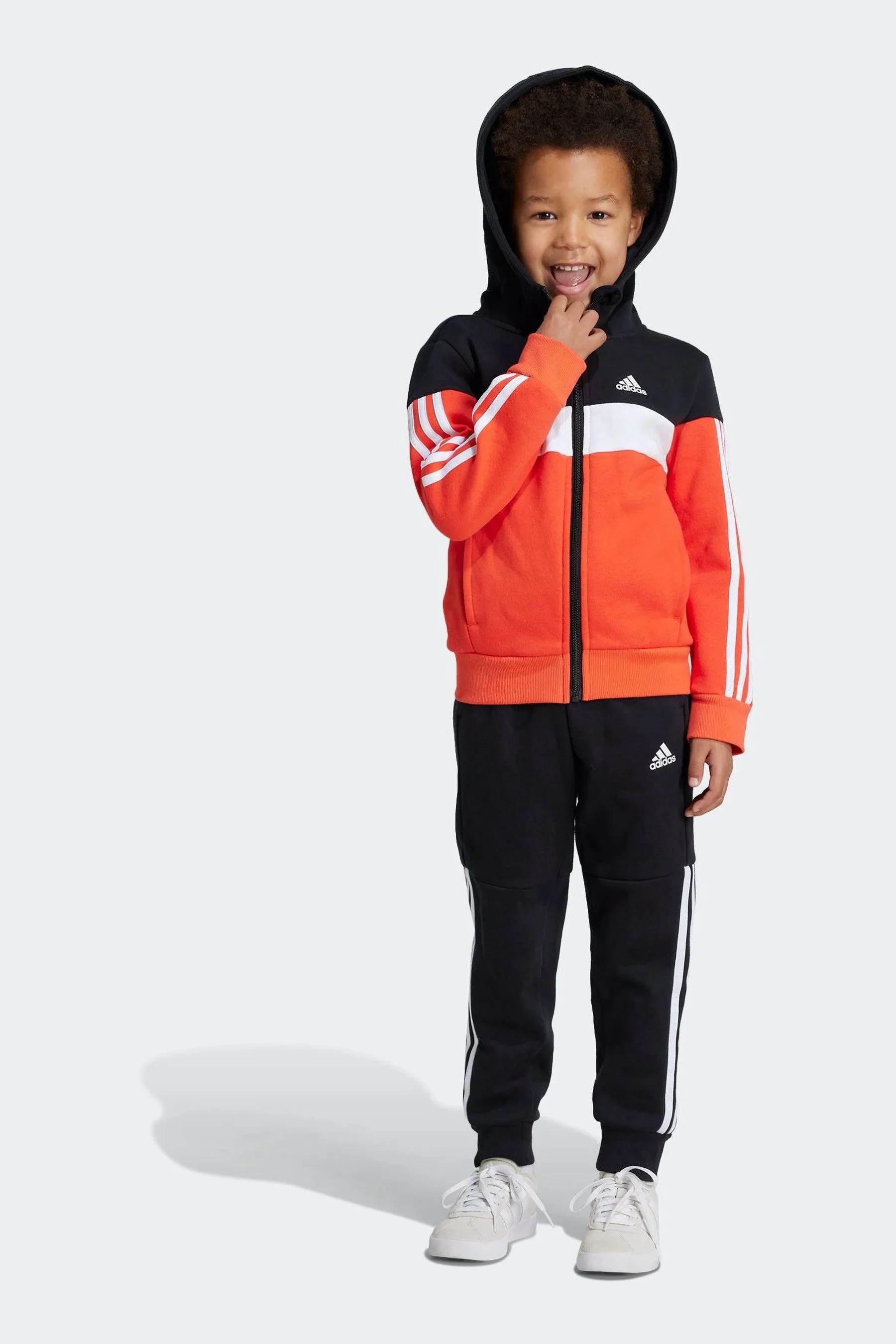 adidas Kids Tiberio 3-Stripes Colorblock Fleece Tracksuit    