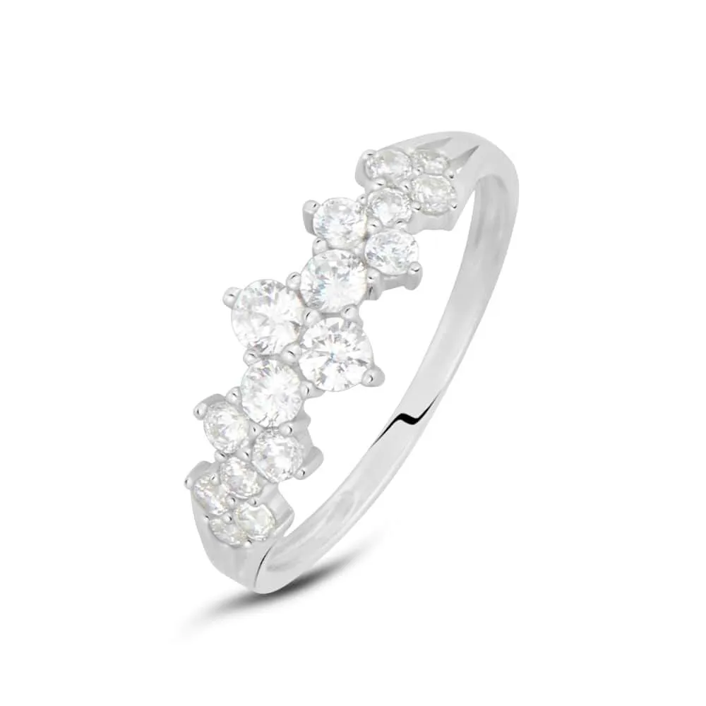 Anello Fantasia Claire Oro Bianco 375/1000 Cubic Zirconia Bianco 1410103