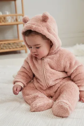 Baby Cosy Fleece Hooded All-In-One (0mths-2yrs)    