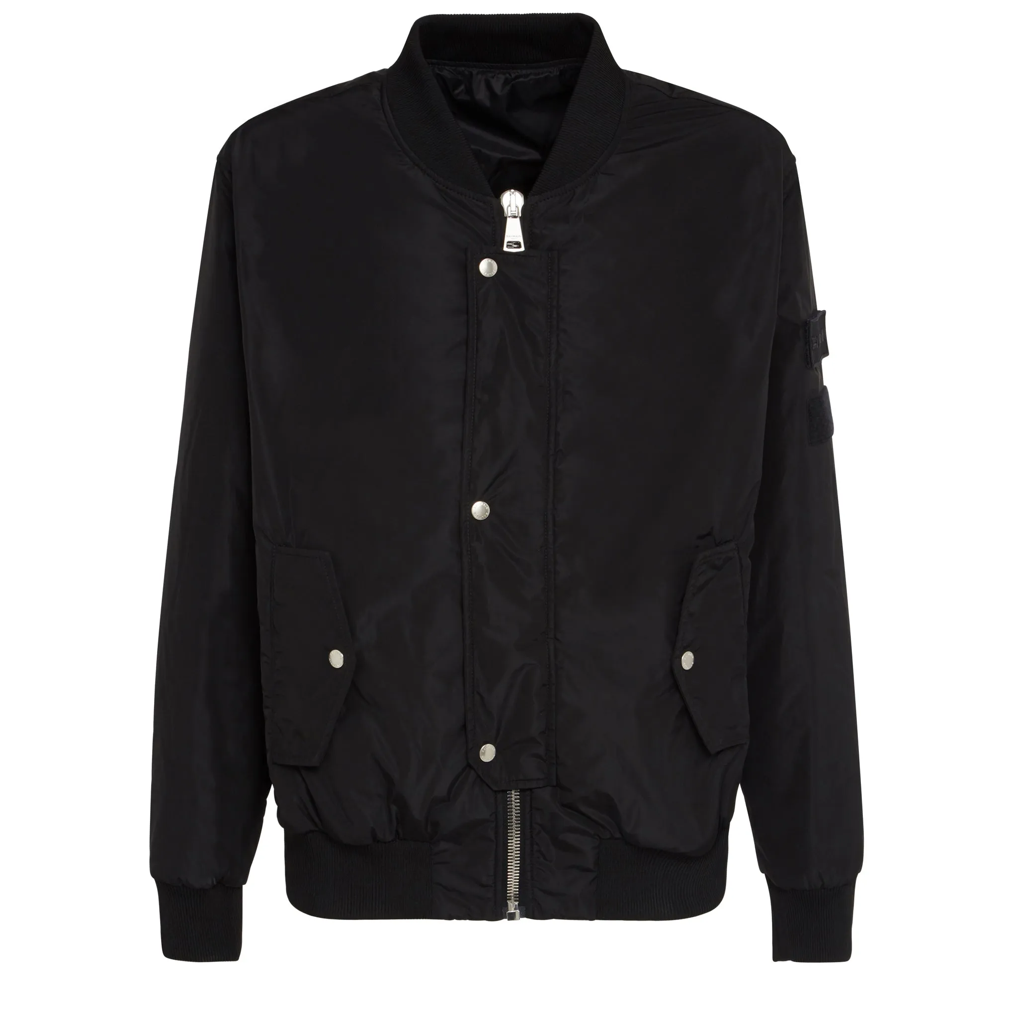 BALMAIN  Bomber in nylon nero