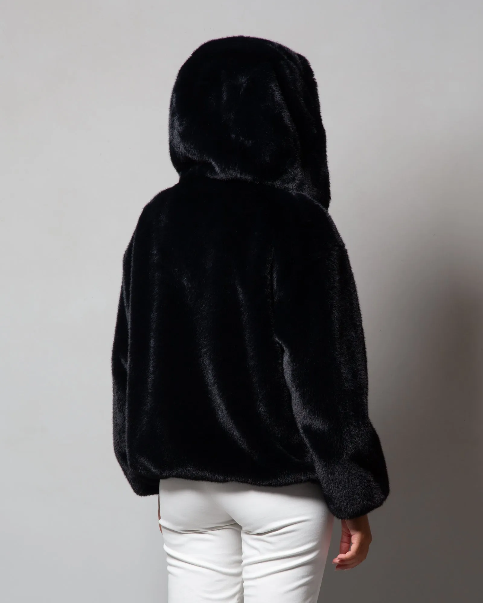 Bomber in Soft Faux Fur