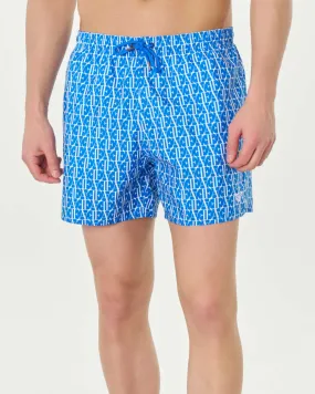 Boxer mare blu royal con stampa logo EA all over