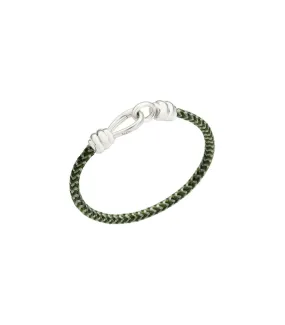 Bracciale Collezione Nodo Dodo Argento 925 Cotone Verde DBC2001KNOT0CVMAGM