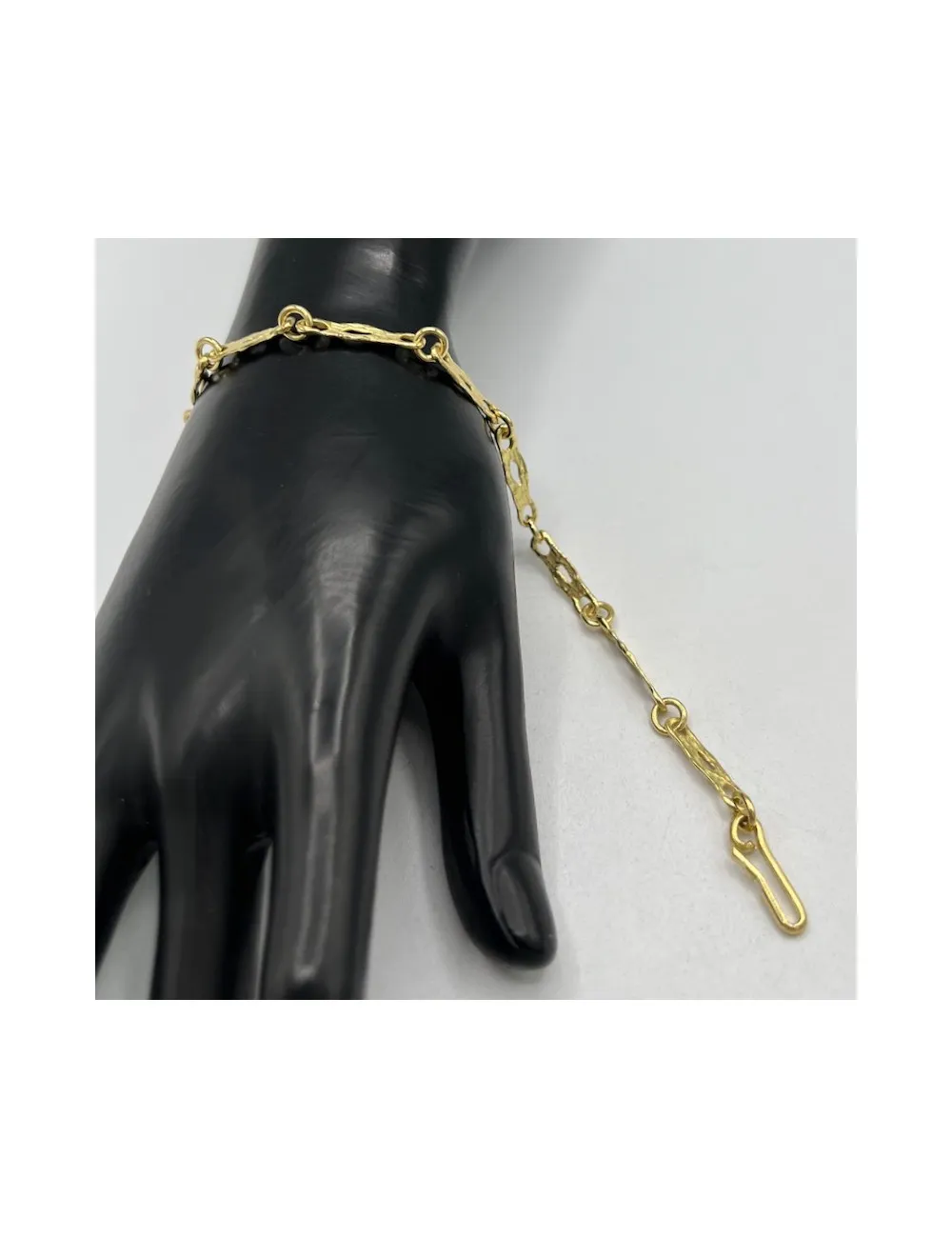 Bracciale in oro giallo sabbiato e lucido