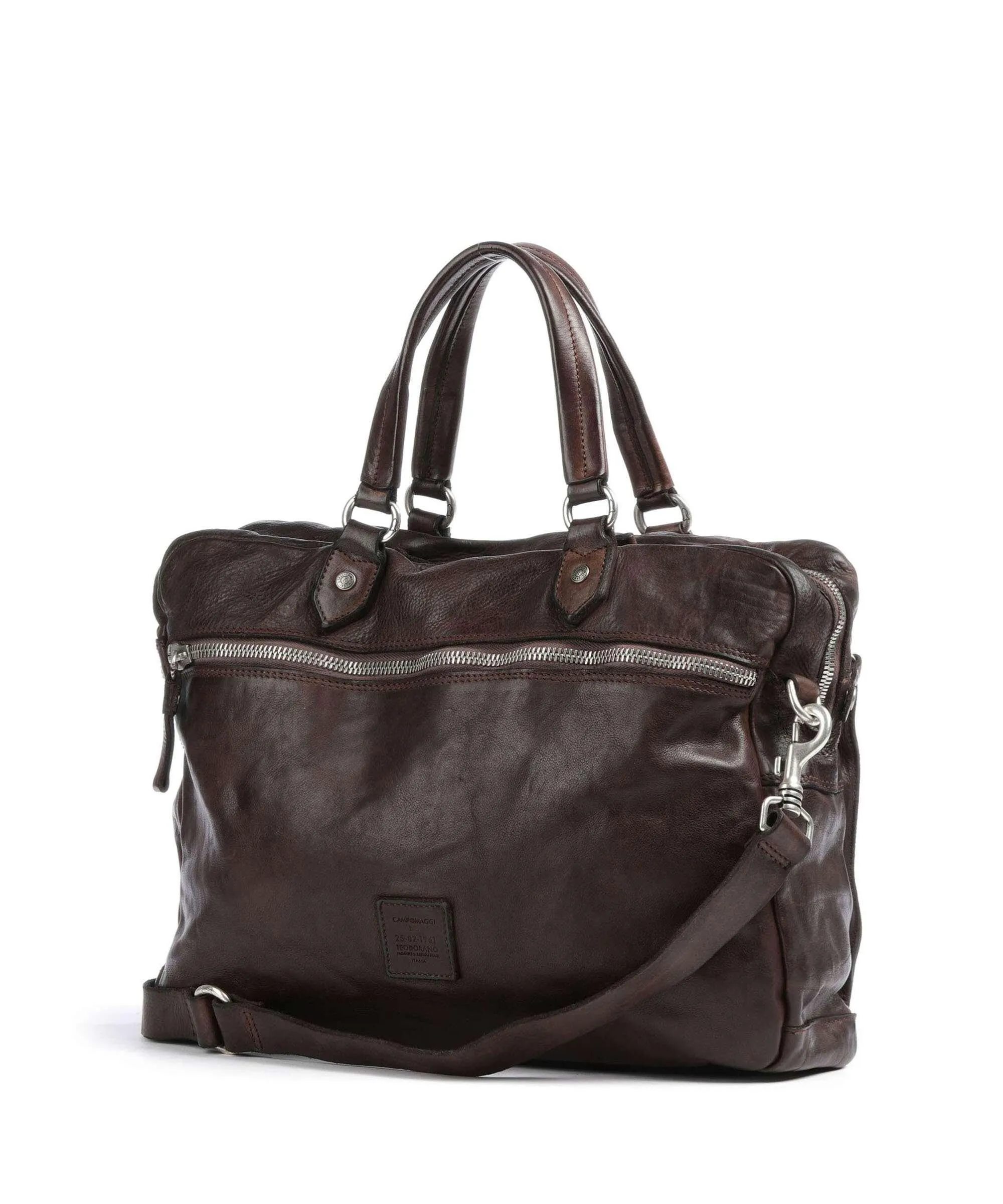  Campomaggi Cartella 15″ pelle di vacchetta finemente grana marrone scuro  