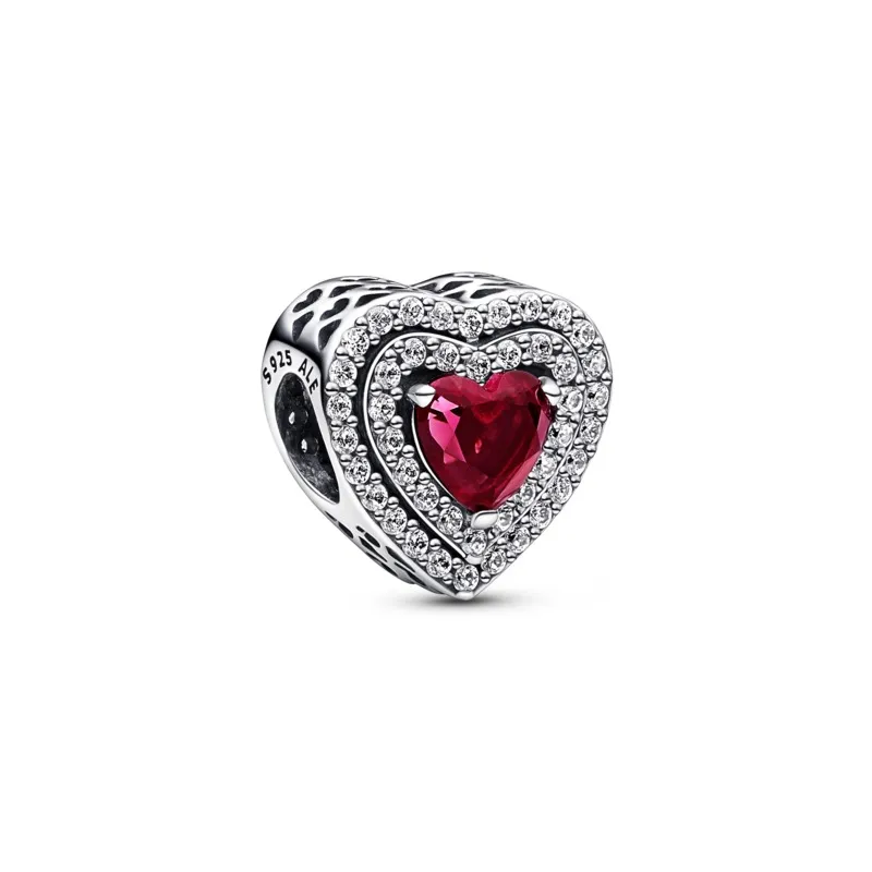 Charm Cuore Rosso e Pavè