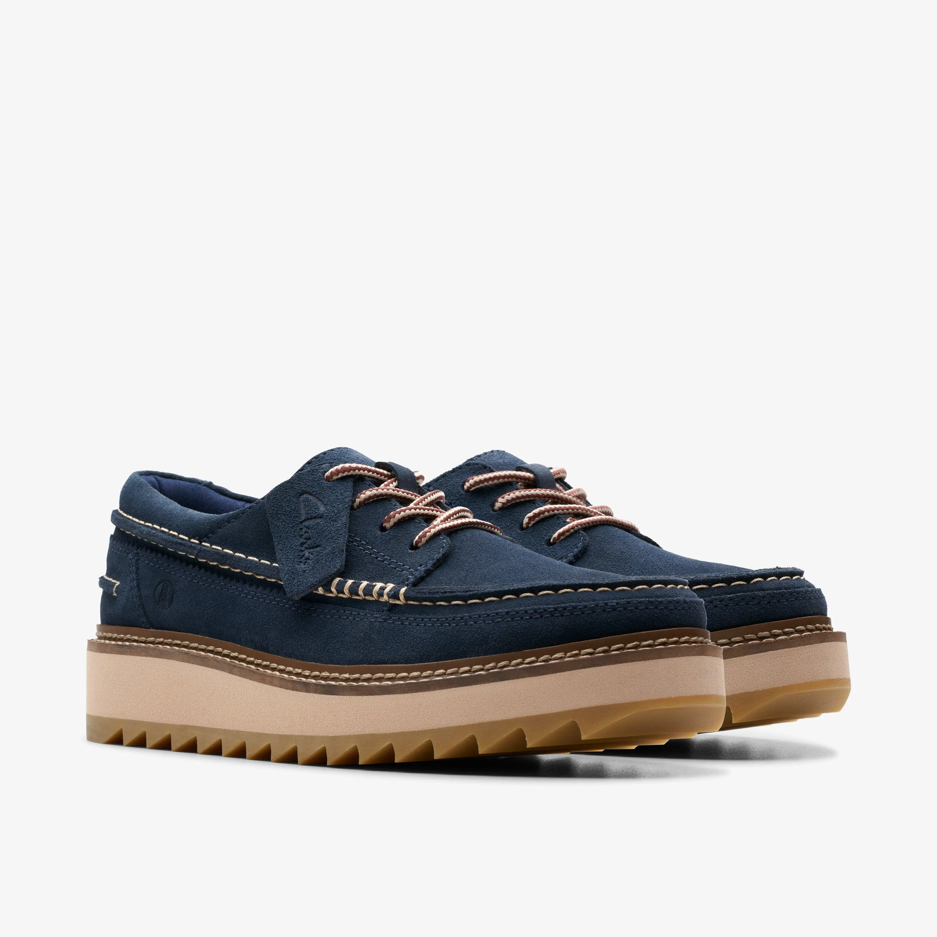 Clarkhill Lace Pelle scamosciata blu scuro