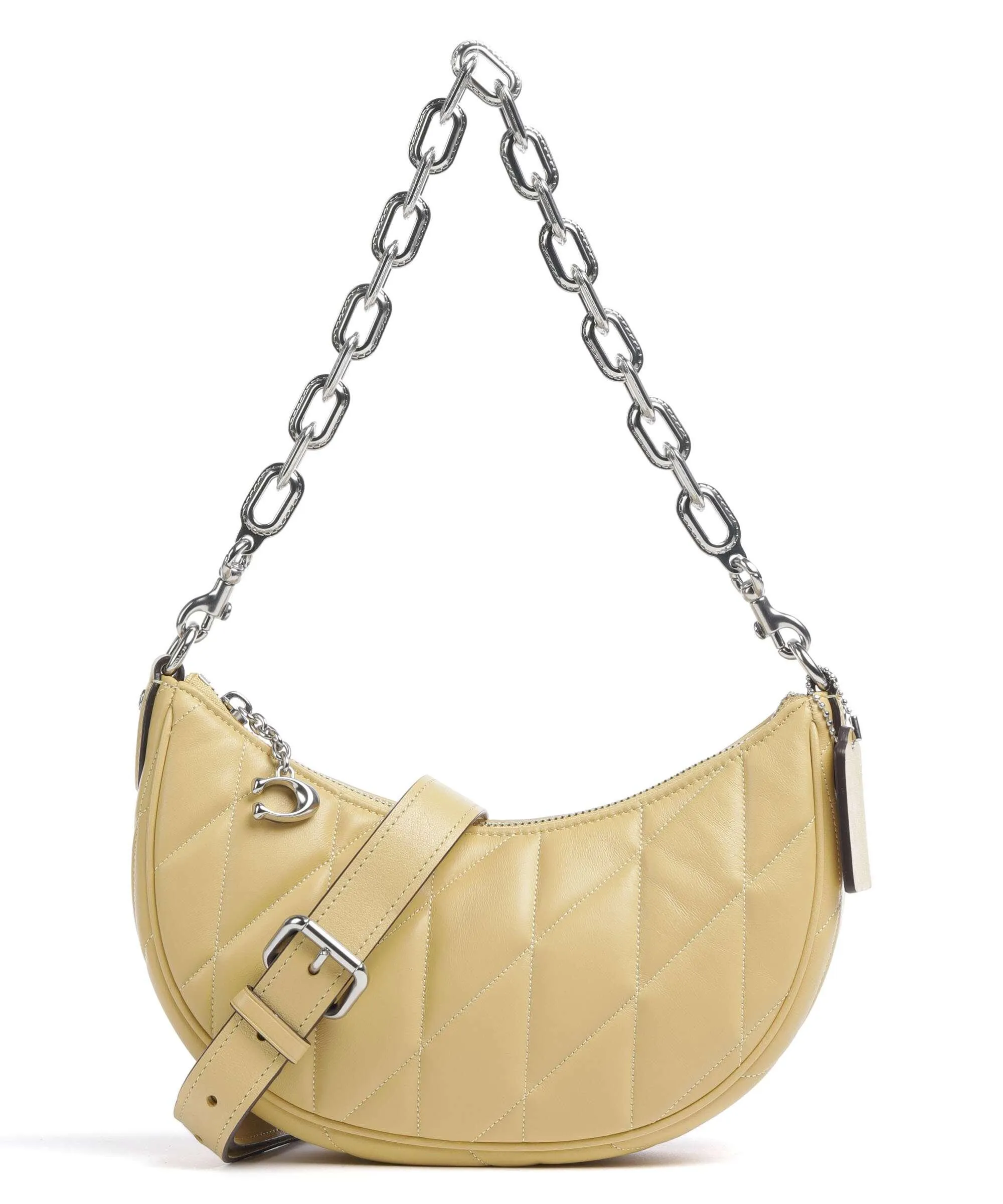  Coach Mira Pillow Borsa a spalla nappa pelle curry  