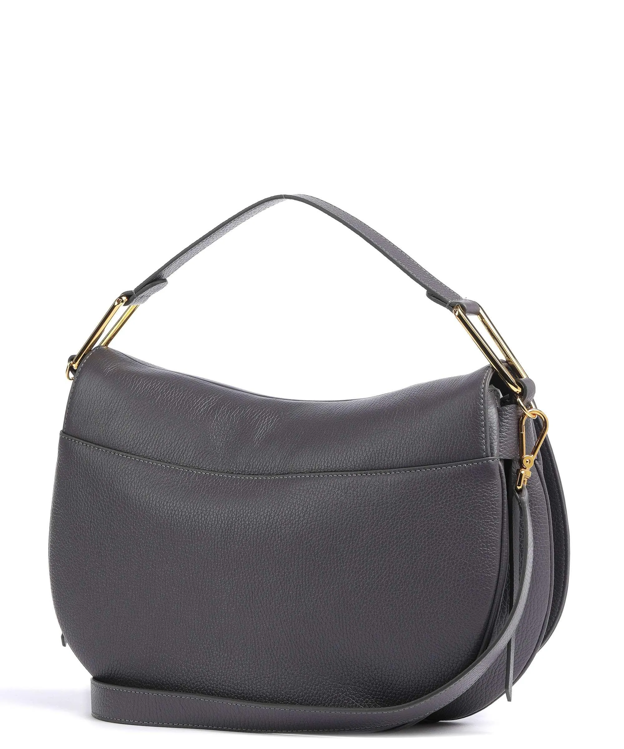  Coccinelle Magie Soft Borsa hobo pelle di vacchetta grana grigio scuro  
