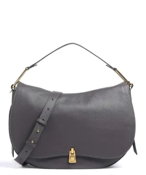  Coccinelle Magie Soft Borsa hobo pelle di vacchetta grana grigio scuro  