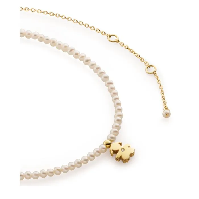 Collana Le Bebè Bimba in Oro Giallo e Perle - Le Perle - LBB821
