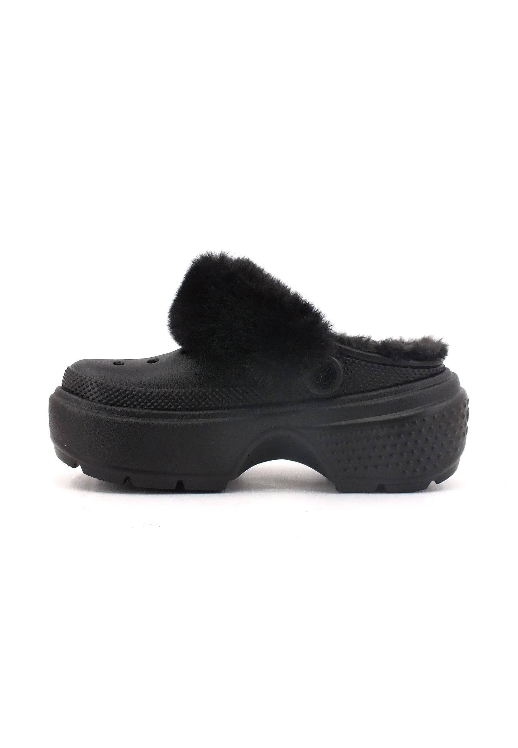 CROCS Stomp Lined Clog Ciabatta Pelo Donna Nero 208546-001