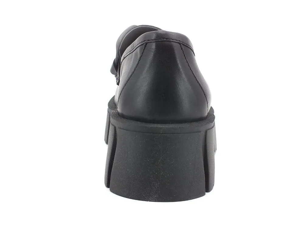 DIVINE FOLLIE Mocassino Carrarmato Catena Black DF2150