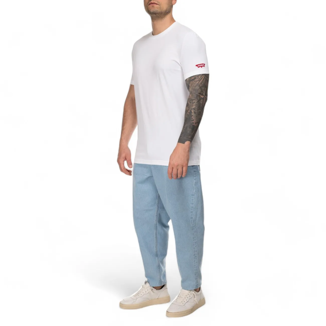 Dsquared2 tshirt bianca uomo patch
