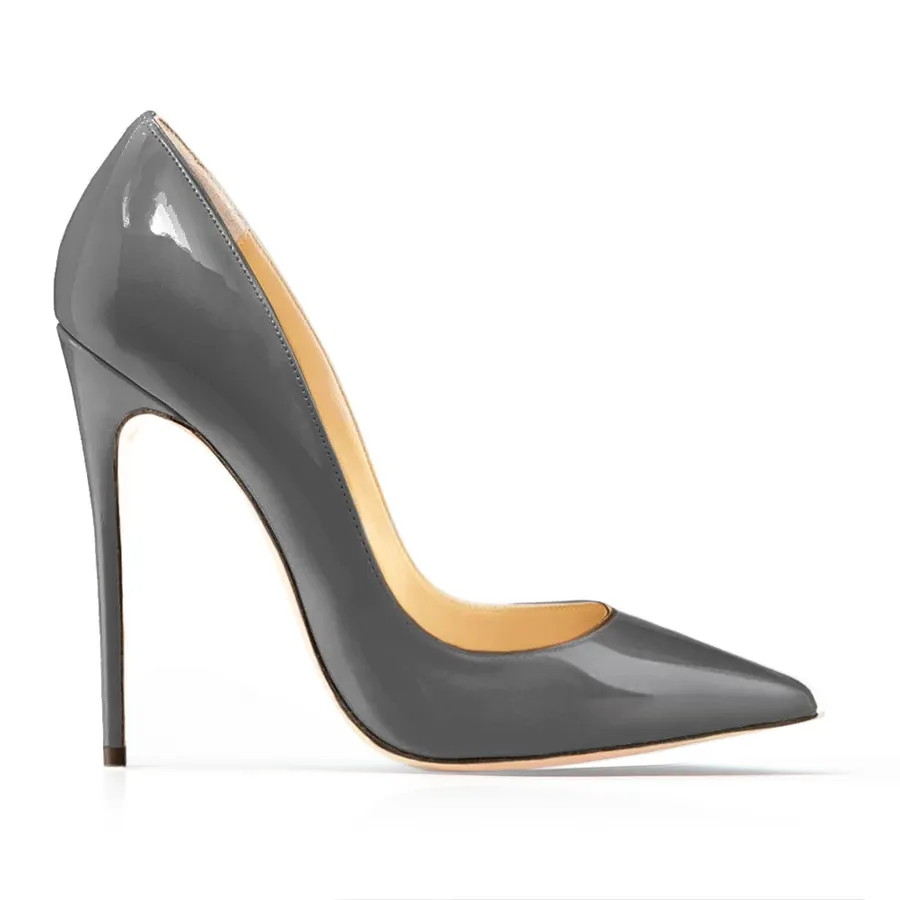 Décolleté VERNICE GRIGIO SCURO – COD. 25548 