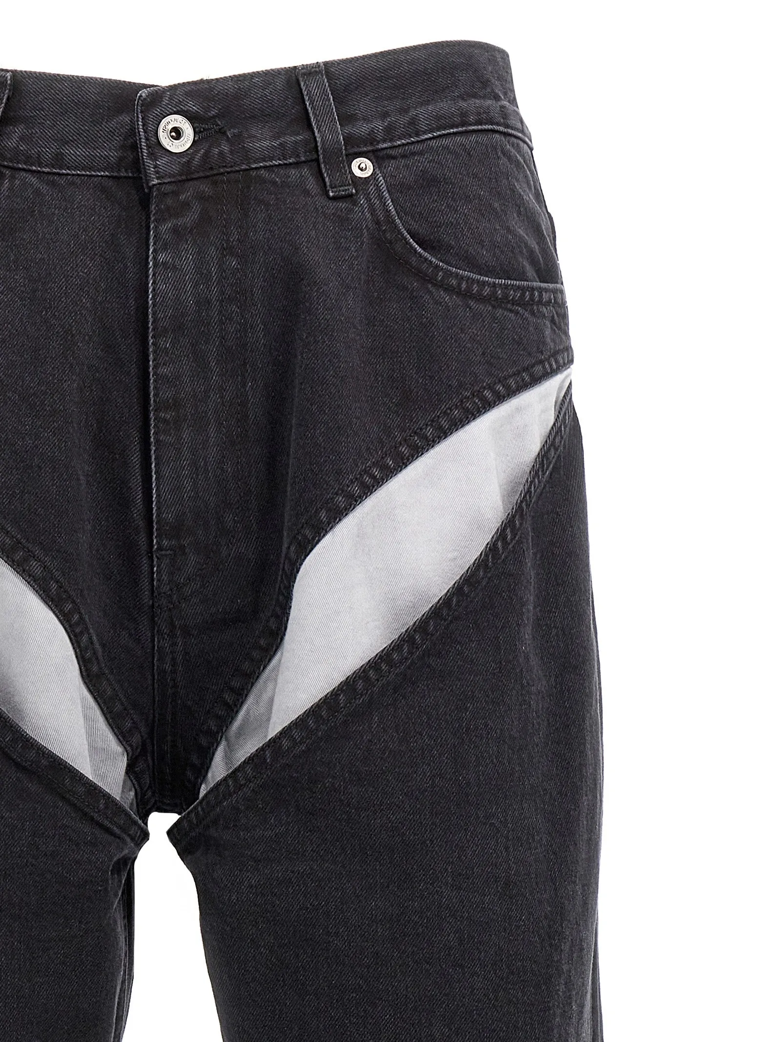 Evergreen Cut Out Jeans Nero