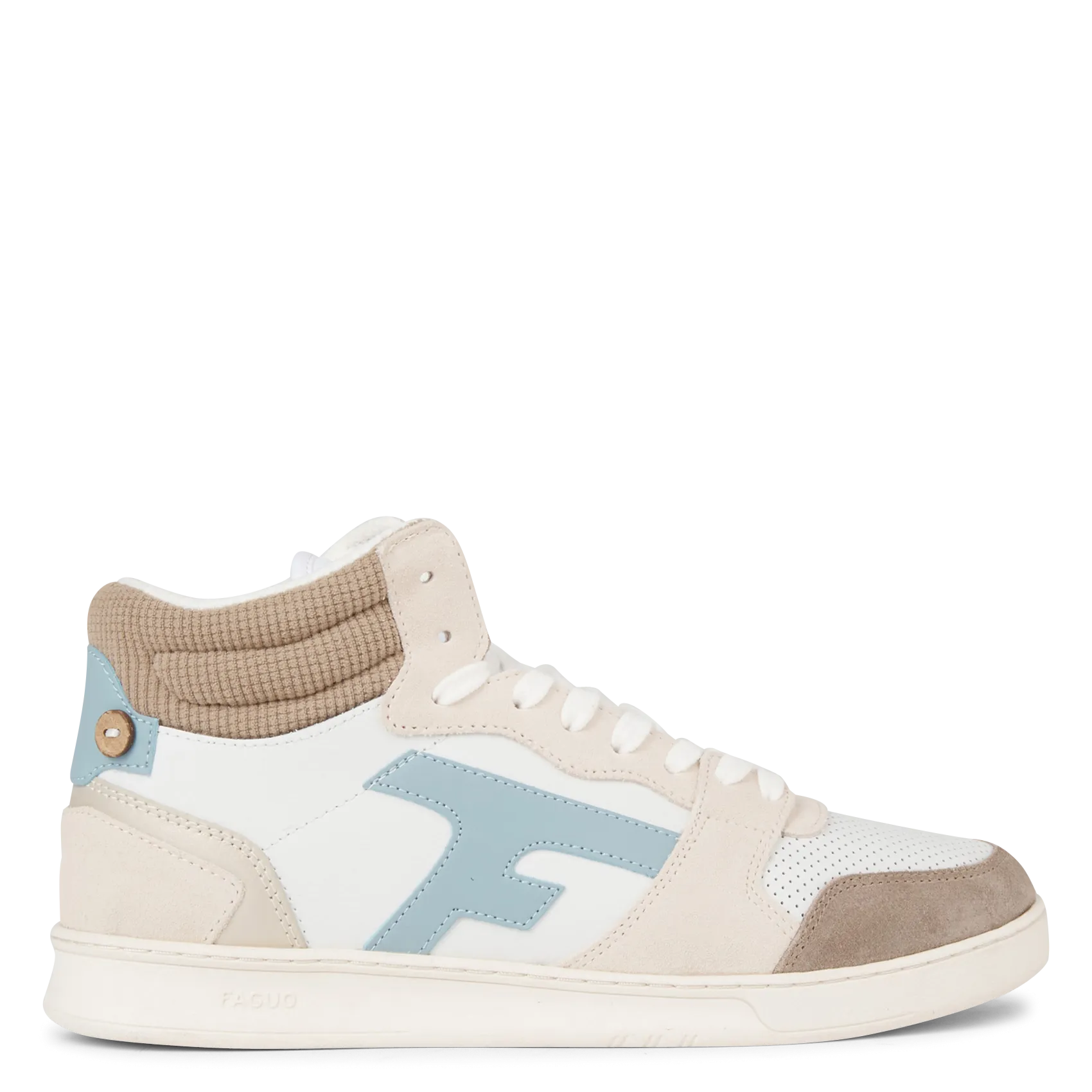  FAGUO   HAZEL MID - Sneaker alte in pelle | Bianco