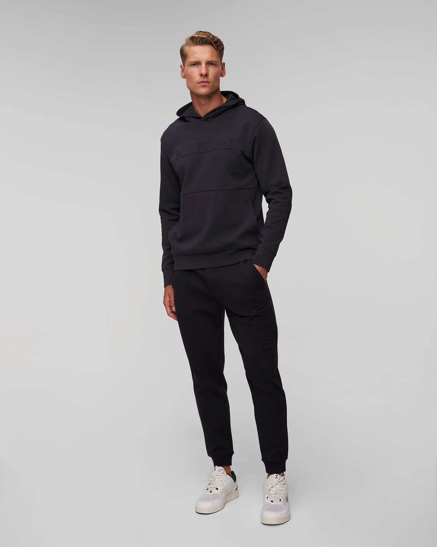 Felpa blu scuro da uomo Paul&Shark Hooded 13311811-13