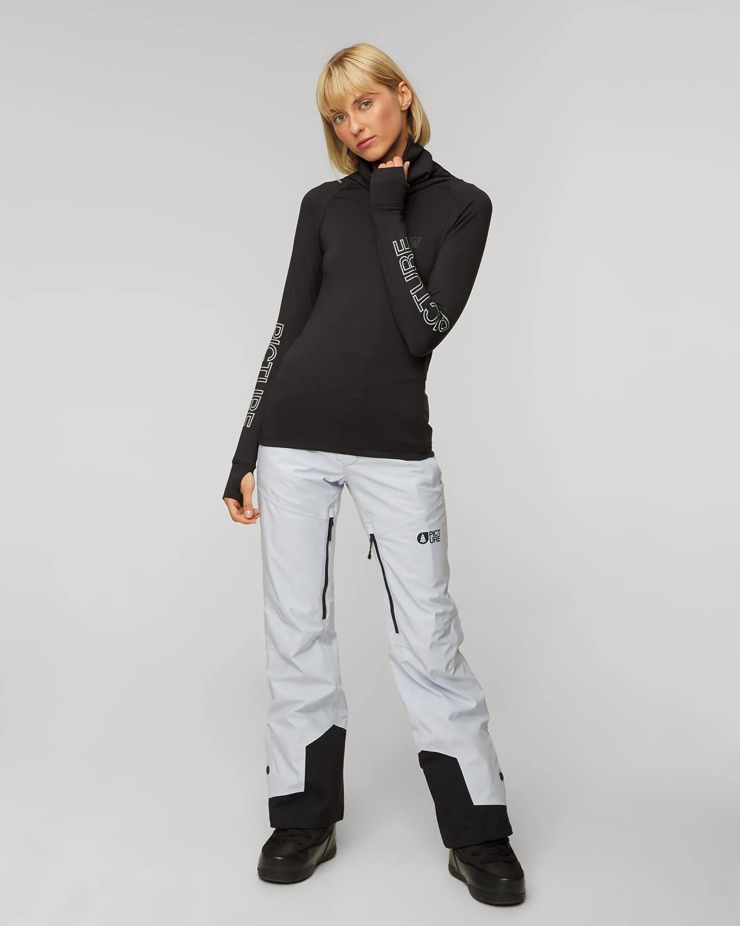 Felpa termoattiva nera da donna Picture Organic Clothing Pagaya swt152-b