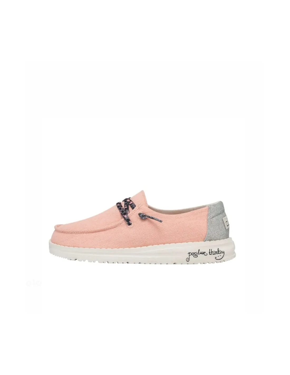 HEYDUDE wendy youth mocassino rose glitter  