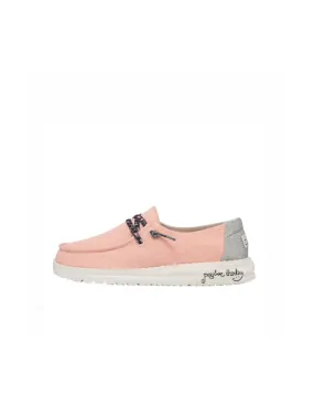 HEYDUDE wendy youth mocassino rose glitter  