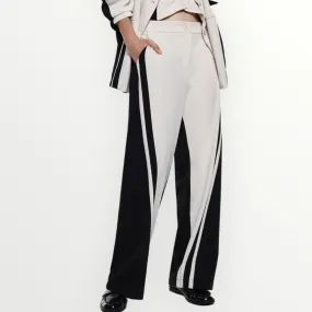 IMPERIAL - PANTALONE A PALAZZO CON CONTRASTI