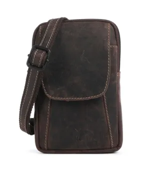  Jack Kinsky Baltimore 10 Borsetta porta cellulare pelle marrone scuro  