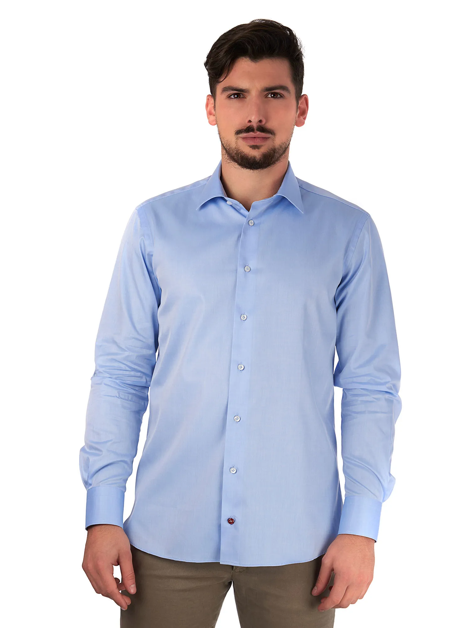 Light Blue Shirt with Classic Collar - loose fit