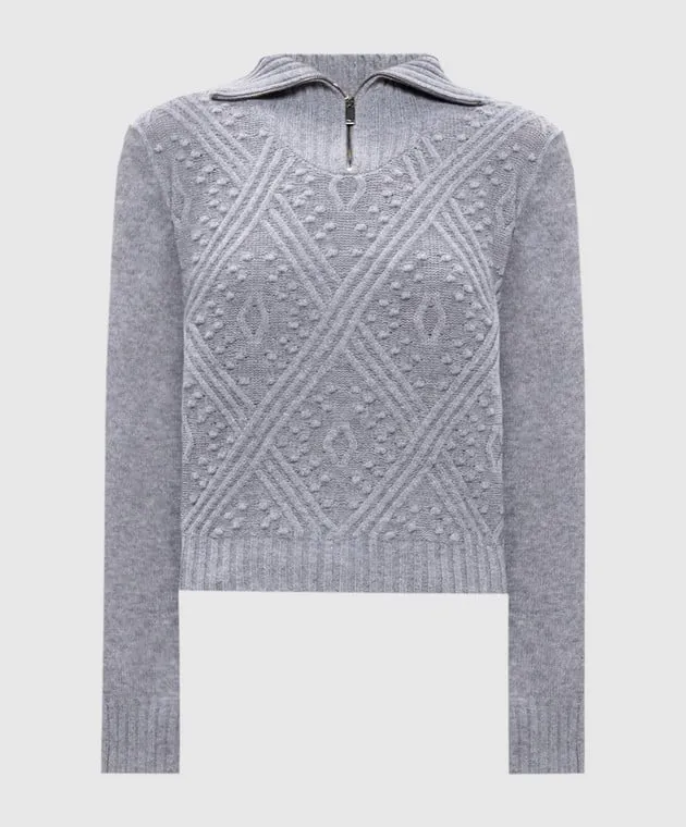 Max Mara Maglia ETRA in lana e cashmere grigia ETRA