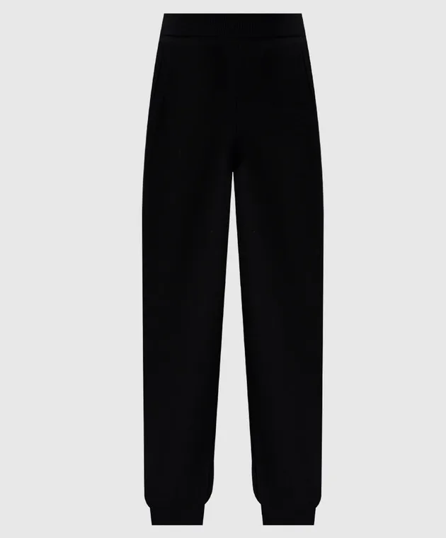 Max Mara Pantaloni della tuta VACUO neri con lana VACUO