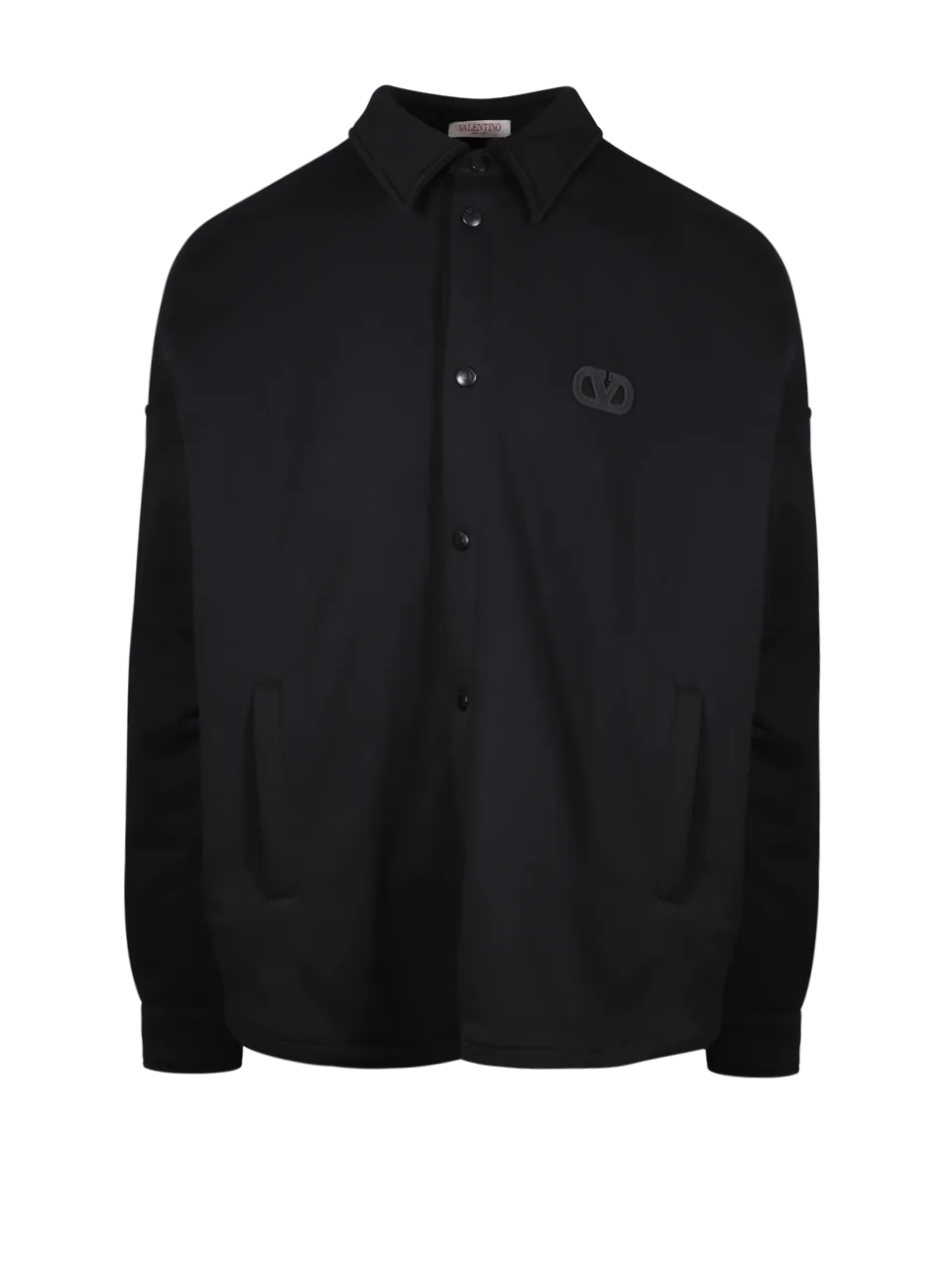 MEN VALENTINO BLACK COTTON JACKET