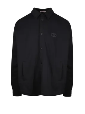 MEN VALENTINO BLACK COTTON JACKET