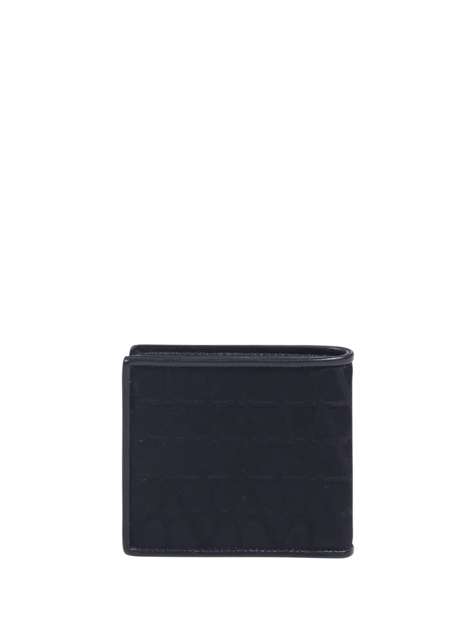 MEN VALENTINO GARAVANI BLACK POLYESTER BILLFOLD WALLET ONLY CARD