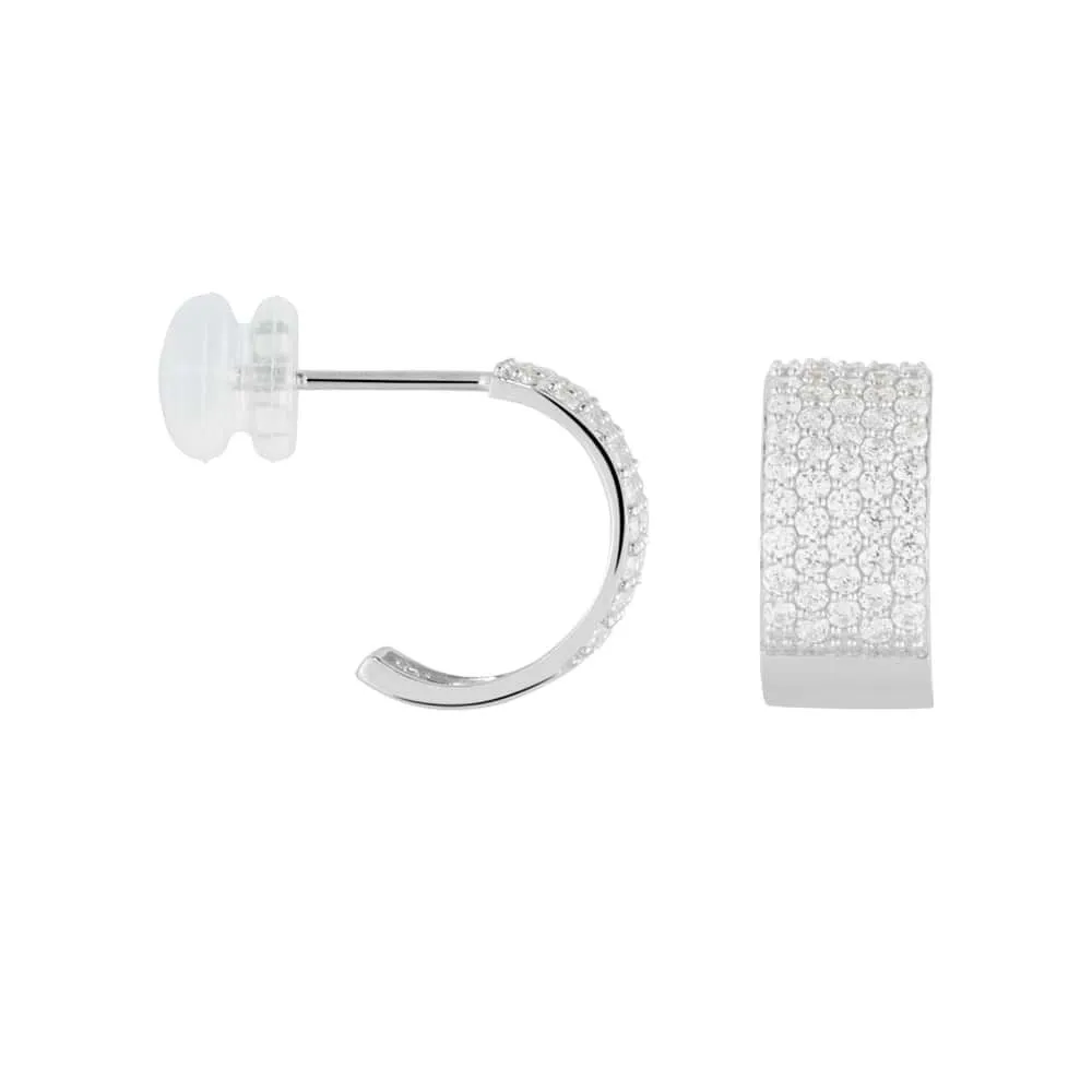 Orecchini Lobo Claire Oro Bianco 375/1000 Cubic Zirconia Bianco 1413046