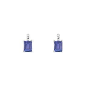 Orecchini Lobo Rettangolo Jasmine Oro Bianco 750/1000 Tanzanite Viola 3,2 ct Diamante Bianco 0,075 ct 1688146