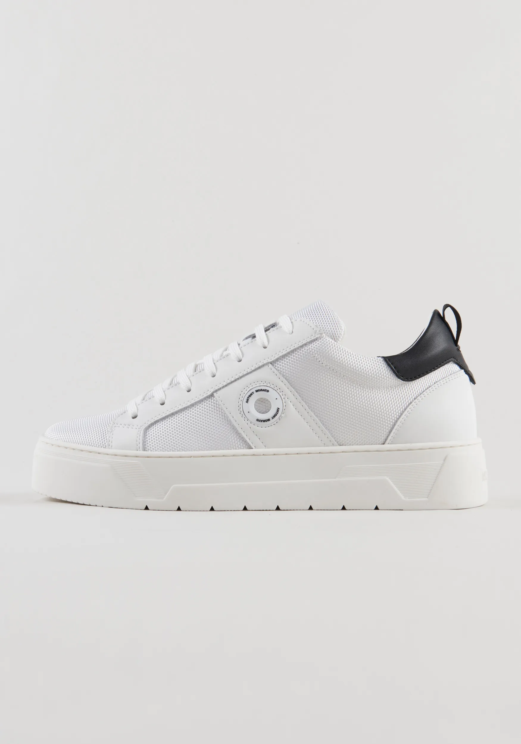 SNEAKER SOFT BOLD IN NYLON E CUOIO RIVESTITO