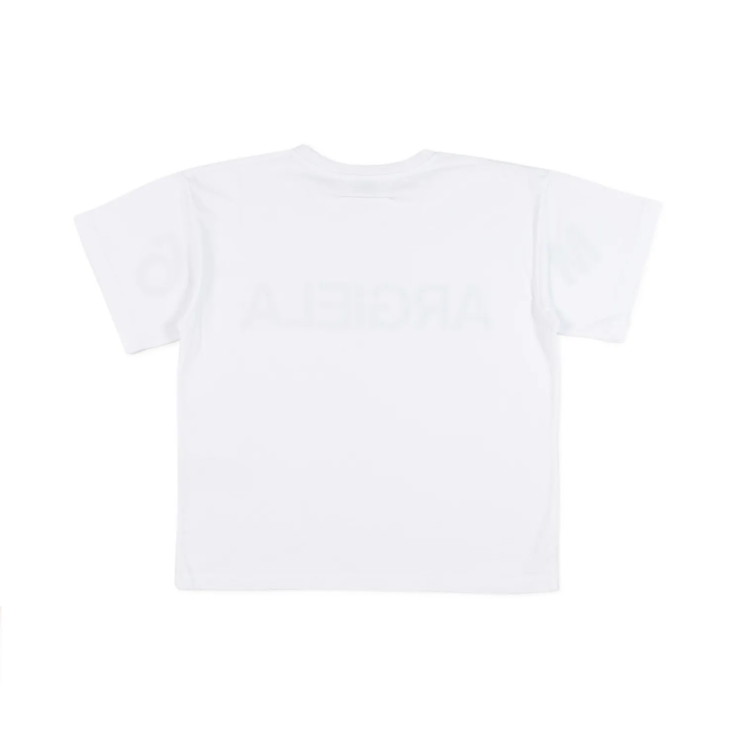 T-Shirt Bianca Con Logo Nero Bambina E Ragazza