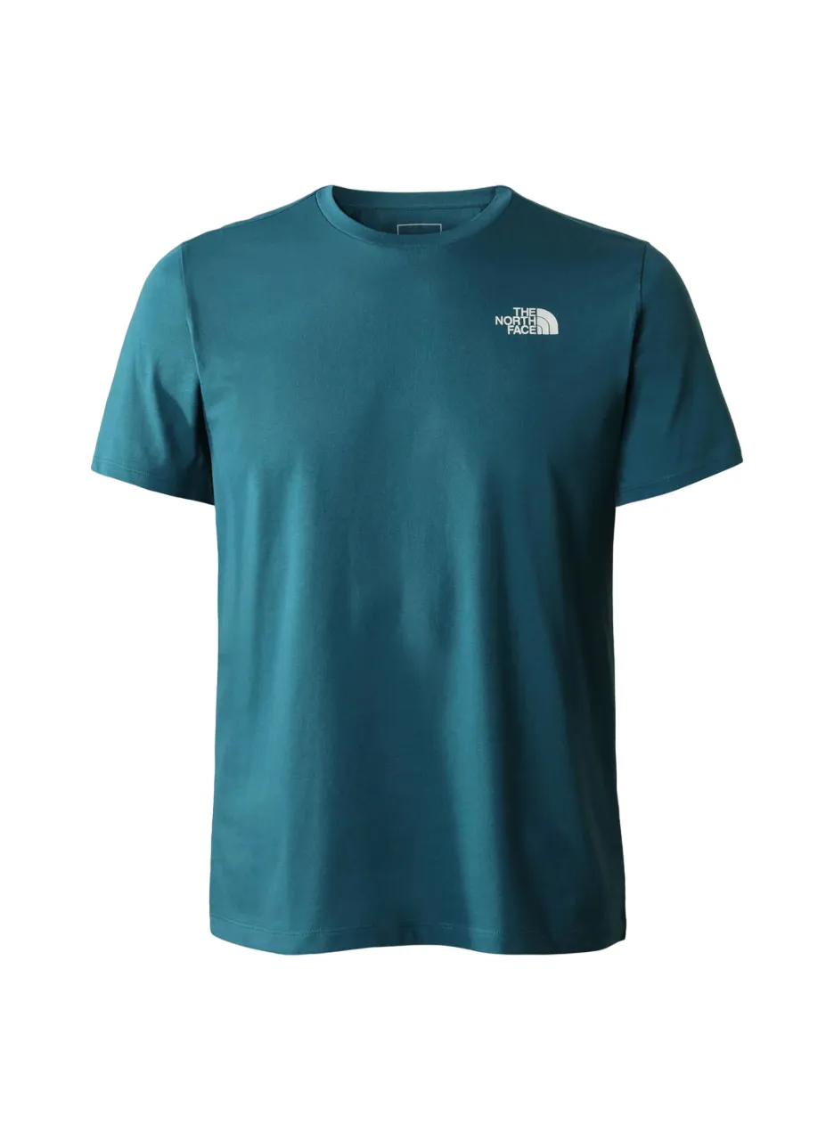 The North Face maglietta da uomo manica corta Foundation Graphic Tee NF0A55EFEFS1 blu corallo