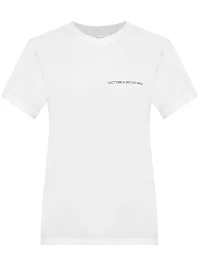 Vittoria Beckham-T-shirt con stampa logo