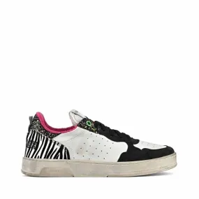 Womsh sneaker donna Hyper pelle bianco zebra