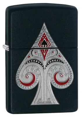 Zippo Accendino Antivento Nero Opaco Emblema Spade   PS 09987