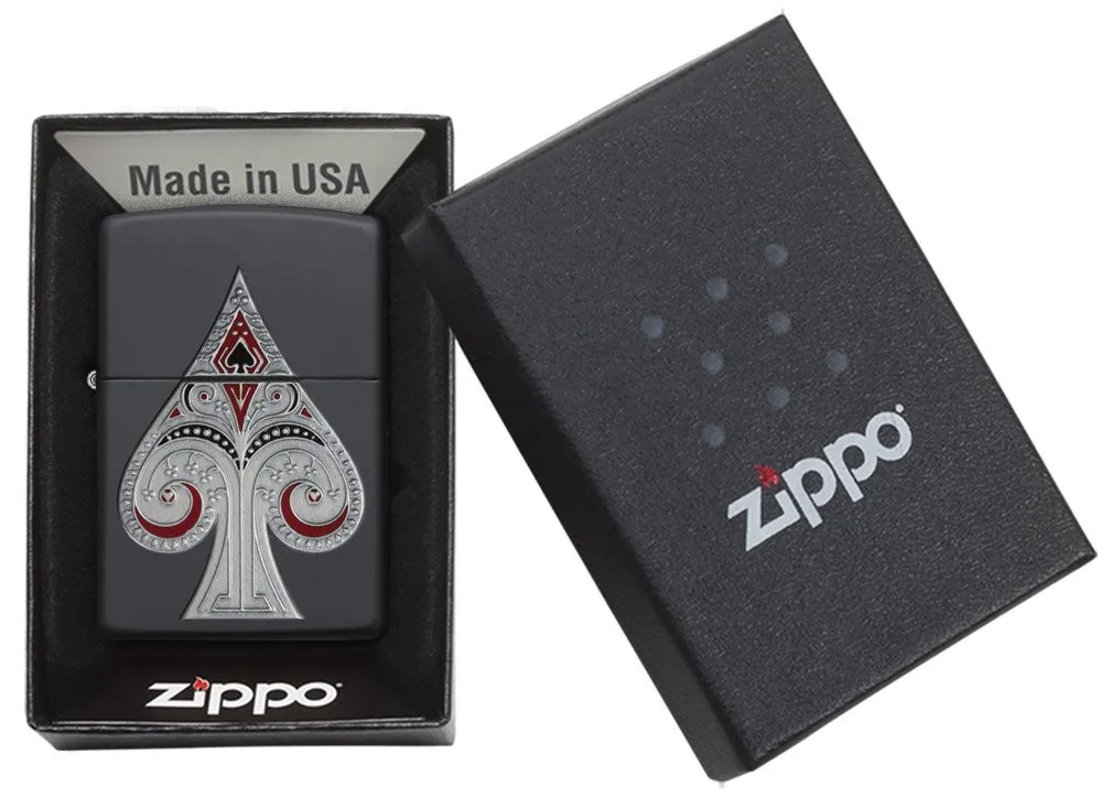 Zippo Accendino Antivento Nero Opaco Emblema Spade   PS 09987